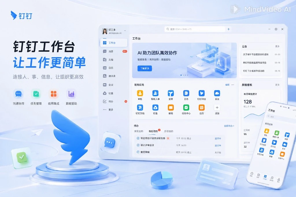 钉钉官网智能办公首选与沟通协作管理一站完成